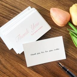 Obrigado cartão para pequenas empresas, cartões de papel para decoração, feito à mão com amor, presente para festa de casamento, 50PCs - Image 6