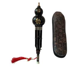 Hulusi-Flauta Chinesa com Bolsa De Armazenamento, Instrumento Musical Étnico Artesanal, Instrumento de Sopro, Bambu para Iniciantes e Estudantes, Presente - Image 1