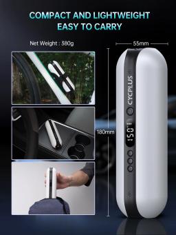 CYCPLUS-Smart Air Pump para bicicleta, alta pressão, Inflator portátil, Power Bank, bomba manual para bicicleta, pneu de carro, MTB, bola do pé, acessórios - Image 6