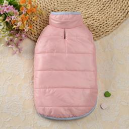 Casaco impermeável dupla face para cães, roupas engrossadas para animais, colete quente para cachorros, traje monocromático, suprimentos para cães, outono, inverno - Image 2