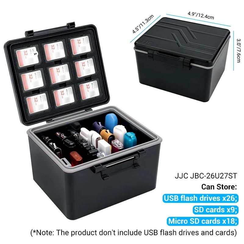 JJC-Waterproof Anti-Static USB Flash Drive Case, Thumb Drive Storage Holder Box, Acessórios Bag, 24 Slots - Image 1