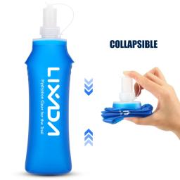 Lixada-Garrafa de Água ao Ar Livre, Frasco Dobrável Suave, BPA Free, Esporte Running, Caminhadas, Ciclismo, 500ml, 1Pc, 2Pcs - Image 3