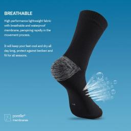 Meias impermeáveis para homens, meias esportivas térmicas para neve quente, mingau, snowboard, ciclismo, esqui, bicicleta, inverno, preto e azul - Image 5