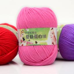 Fio De Seda Para Tricô Manual, Fio De Crochet De Algodão, Tricots, Meias De Malha DIY, Cobertor De Suéter, 1Pc, 50g - Image 3