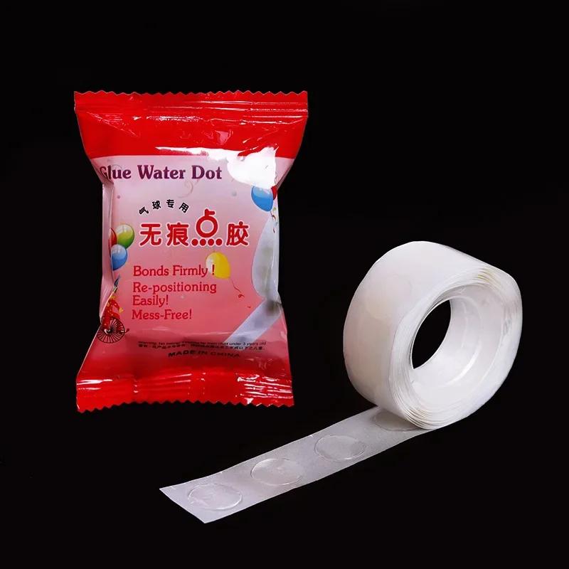 Dupla face pontos adesivos, 100pcs/roll, transparente, removível, balão, fita adesiva, cola para artesanato diy, casamento, festa de aniversário - Image 1