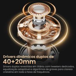 Haylou s40 anc fone de ouvido sem fio 50db cancelamento de ruído hi-res 3d fone de ouvido de áudio espacial com ldac bluetooth 6.0 sobre fone de ouvido - Image 5