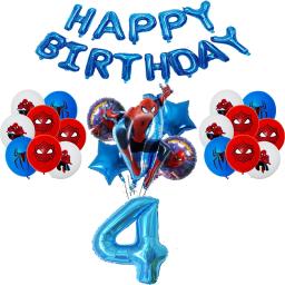 Spiderman Birthday Party Decoration for Kids, Balões, Suprimentos de Talheres, Banner Backdrop, Copos de Papel Descartáveis, Pratos, Presente Baby Boys - Image 2
