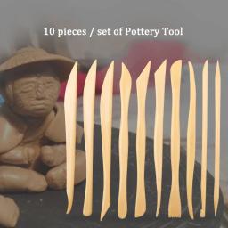 10 pçs/set Ferramenta de Escultura de Argila Ferramentas de Cerâmica de Cera Escultura de Plástico Shaper Ferramentas de Modelagem de Argila de Polímero - Image 1