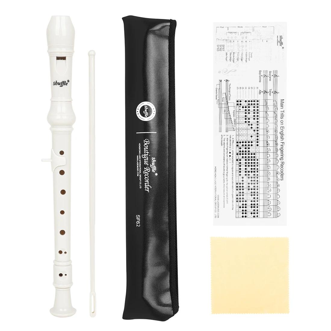 Flauta de Harpa Barroca com Haste de Limpeza para Crianças, 8 Buracos, Instrumentos Musicais de Sopros Destacáveis, Orff Boutique, Presentes - Image 1