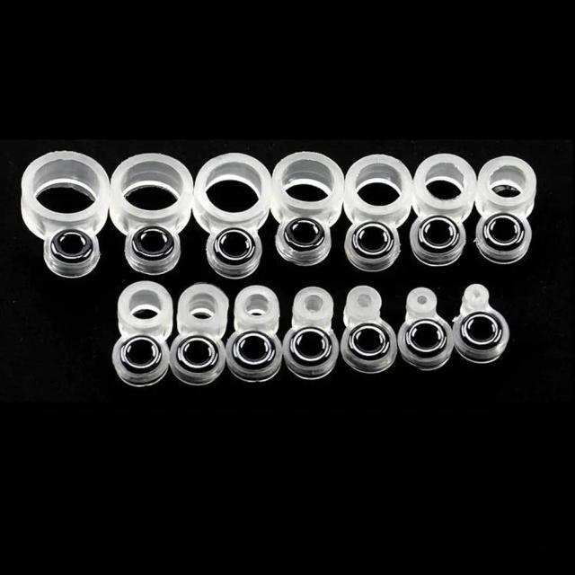 Kit de Reparação de Anéis de Cerâmica para Vara de Pesca com 14 a 22 Pecas e Guias de Silicone de 3,7mm