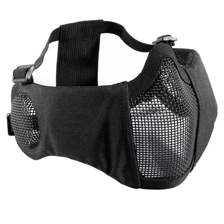 Máscara de Airsoft tático para Paintball, metade do rosto, malha de aço de baixo carbono, máscaras protetoras confortáveis, CS - Image 1