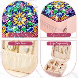 Caixa de jóias portátil para adultos Mandala Diamond Art Kits de armazenamento de pintura 1pc por conjunto - Image 3