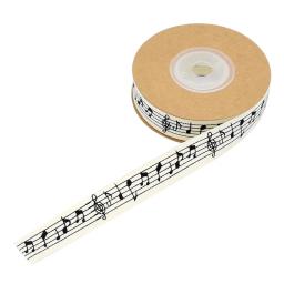Notas Musicais Negras Materiais Impressos, Fita De Algodão, Costura DIY, Decoração Do Casamento, Acessórios De Cabelo Artesanais, 15mm, 5/8 ", 10m por Lote - Image 4
