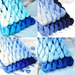 Fio Bordado Natural para Casamento, 100% Seda Amoreira, Fios Turquesa, Fio Floss, Azul Ciano 37 40 42 43 45 46 47 48 - Image 1