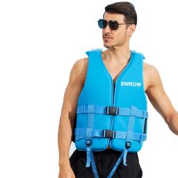 Neoprene colete salva-vidas para a sobrevivência adulta caiaque rafting barco à deriva flutuabilidade colete salva-vidas de segurança colete salva-vidas - Image 1