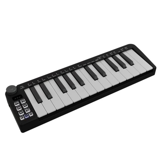 Teclado USB Portátil de 25 Teclas com Acorde Inteligente, Modos de Escala e Arpejador para Músicos