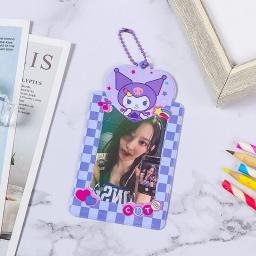 PVC dos desenhos animados Photo Frame, Photo Display mangas, Goo titular do cartão, bolso Keychain, Photocards Protector Capa, Idol - Image 3