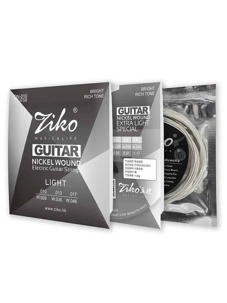 ZIKO-cordas de guitarra elétrica com núcleo de aço níquel ferida Play, Real Heavy Metal Rock, acessórios de guitarra, DN-010 - Image 1