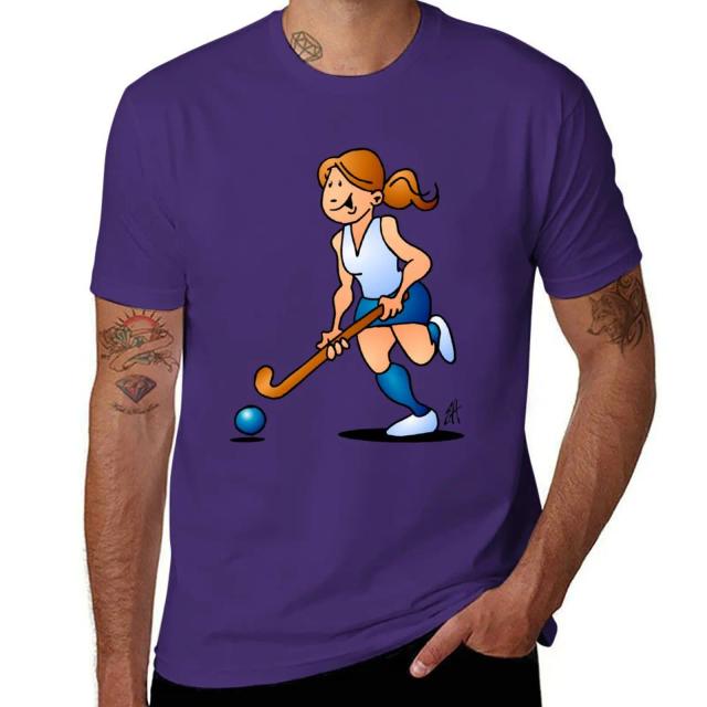 Camisetas Gráficas Kawaii de Hóquei de Campo para Meninos e Meninas