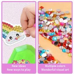 Kit DIY de Pinturas Diamantadas para Crianças, 12 Adesivos, Arte, Educação Artesanal, Design Mágico, Desenhos Animados, Brinquedos Artesanais, Presente de Aniversário - Image 5