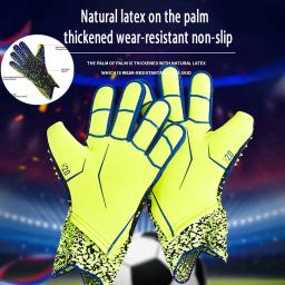 Luvas espessadas do goleiro do futebol para adultos e crianças, Látex respirável e confortável, Luvas de treinamento de construção - Image 1