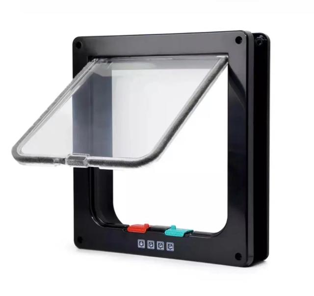 Porta de Segurança ABS para Animais de Estimação com 4 Vias - Ideal para Cachorros e Gatos