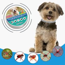 Coleira antipulgas para animais, coleira natural ajustável no pescoço para cães e gatos, cachorros e gatos, acessórios para animais, proteção para 8 meses - Image 3