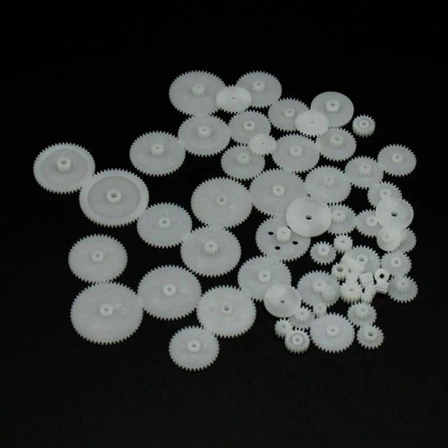 Kit 58 Engrenagens Plástico para Motor RC e Brinquedos