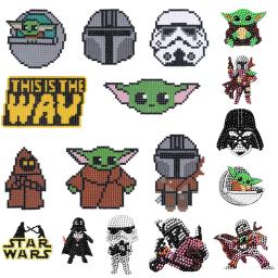 Pintura diamante adesivos para crianças, DIY arte dos desenhos animados set, iniciantes mosaico adesivos, números Kits, conjunto de artesanato, novo, 2022 - Image 1