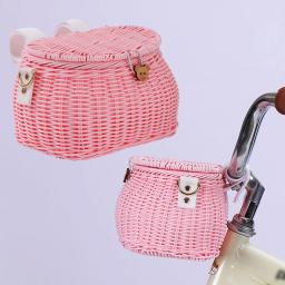 Cesta de vime com alça para crianças, Cesta de bicicleta para meninas e meninos, Mais Bicicletas - Image 5