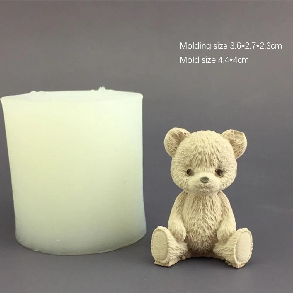 3D Teddy Bear e Honey Can Silicone Mold, vela aromática, molde de gotejamento de gesso, decoração do bolo, cozimento de chocolate - Image 1