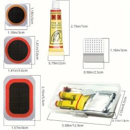 Kit de reparo de pneu de bicicleta, kit remendo com remendos vulcanizantes, para ciclismo, estrada e mountain bike, 32pcs - Image 2