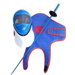 Terno uniforme de esgrima para crianças, Equipamento de treinamento, capacete plástico, máscara facial, colete, engrenagens de proteção contra esgrima - Image 3