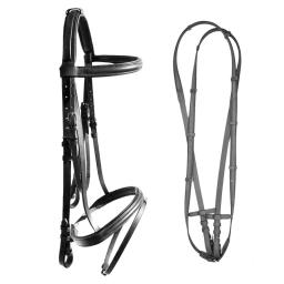 Bridle de cavalo Bridle de couro inglês com conjunto de reina antiderrapante Conjunto de reina de brigha segura e confortável - Image 2