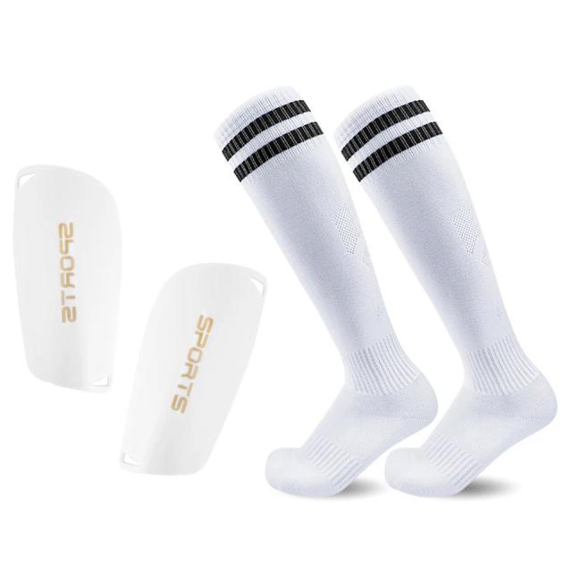 Conjunto de Meias de Futebol Unissex com Proteção para Pernas e Apoio para Treinos e Esportes