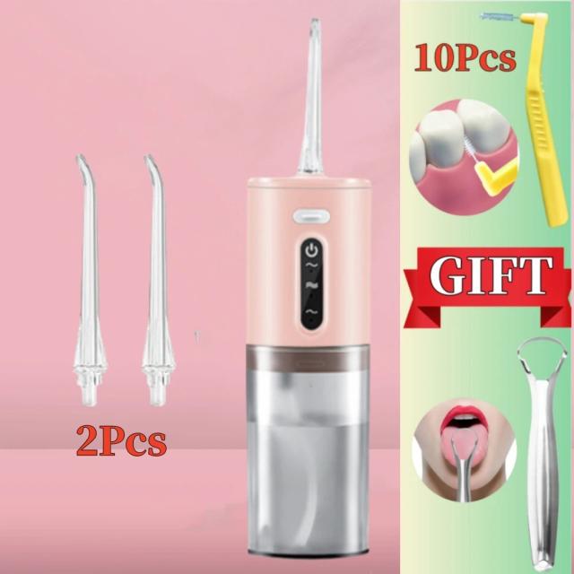 Higiene Bucal Completa: Fio Dental de Água com Raspador de Língua, Escovas Interdentais e Lavador Portátil Sem Fio - 8 Jatos e 3 Modos de Limpeza IPX7