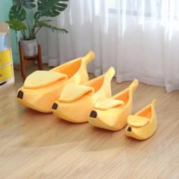Banana cama para gato, engraçado e bonito, acolhedor, acolhedor e conforto, macio e lavável, pet supplies - Image 2