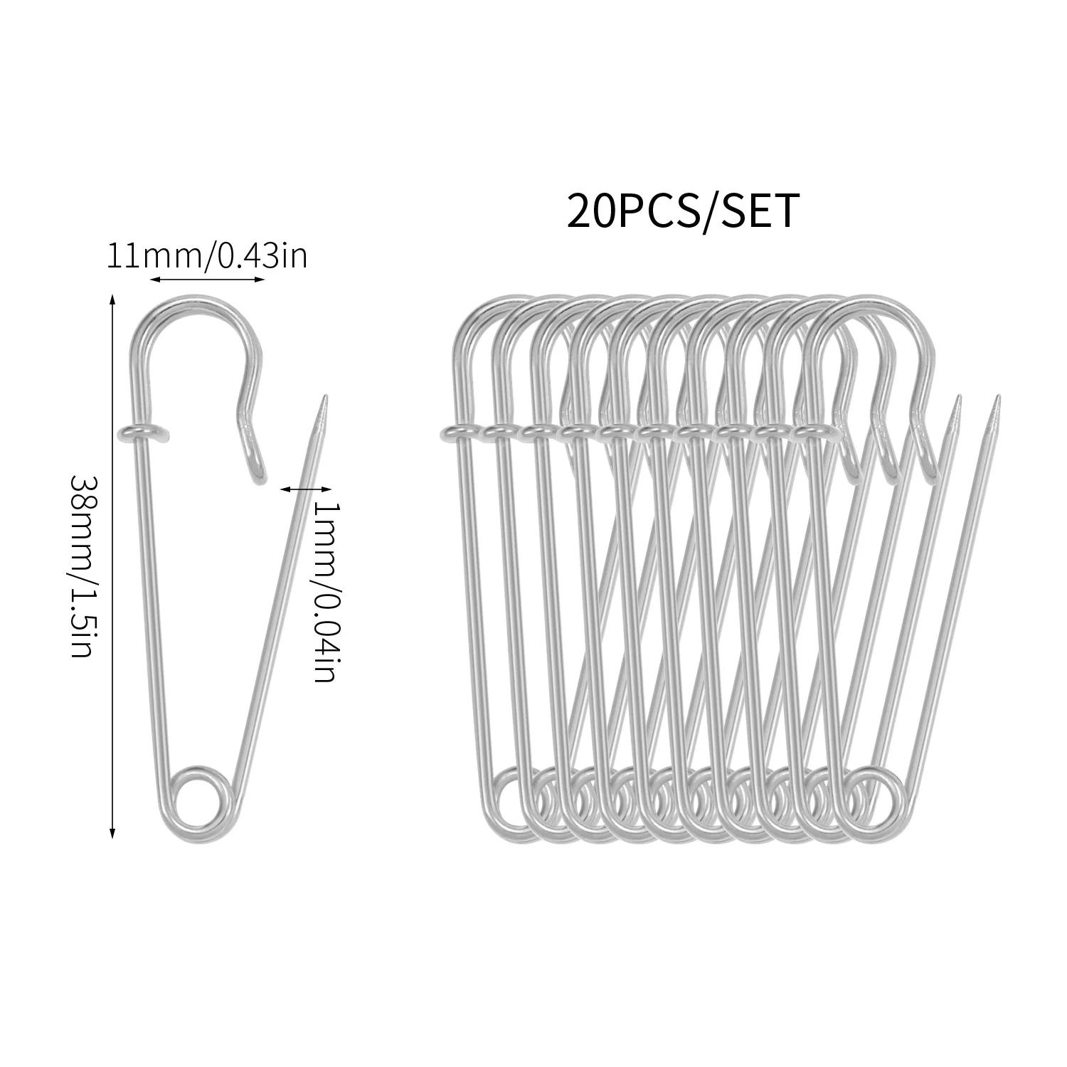 Alfinetes De Segurança De Prata, Agulhas De Aço Inoxidável, Grande Alfinete De Segurança, Artesanato Diy, Ferramentas De Costura, Jóias, Acessórios De Vestuário - Image 1
