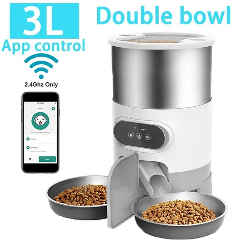 Tuya inteligente app alimentador para animais de estimação gato e cão dispensador automático de alimentos adequado para gatos e cães pequenos e médios alimentação remota - Image 1
