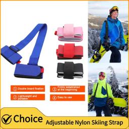 Alça de suporte de esqui e pólo ajustável, alças de suporte de esqui de nylon, alça de transporte portátil para snowboard, acessórios de esqui e snowboard - Image 1