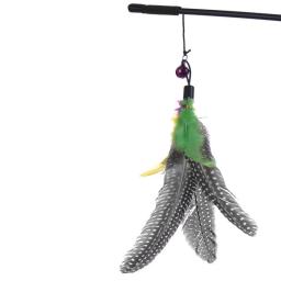 Penas de gato de substituição Toy Set, varinha teaser para gatinho, treinamento engraçado, jogando vara, gato suprimentos, cor aleatória - Image 6