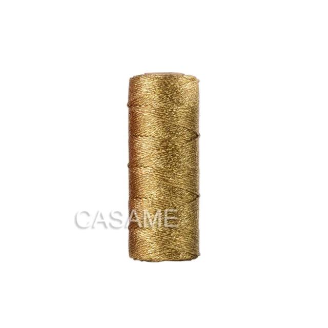 Macramé em Ouro e Prata: Fio de Corda para Costura e Artesanato, 1.5mm, 100m para Projetos DIY