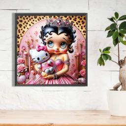 5D DIY Cartoon Girl Diamante Pintura Kit, Mosaico Arte Presente, Cruz Bordados, Handmade, 5D - Image 3