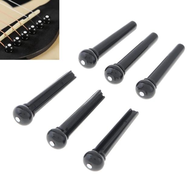 Conjunto de 6 Peças de Reposição em Plástico ABS para Violão Acústico e Clássico