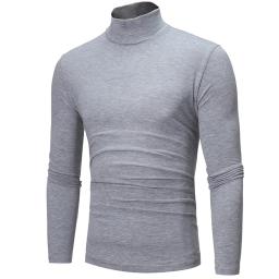 Roupa interior térmica topos roupas de inverno dos homens camisa térmica outono inverno collants alta pescoço fino ajuste manga longa camiseta - Image 5