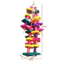 Brinquedo De Mastigação para Papagaio, Blocos De Pássaro, Nós, Brinquedo Rasgando, Gaiola De Pássaro, Brinquedo Mordida, Cinza Africano, Araras, Cacatuas, 1Pc - Image 5