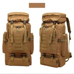 Impermeável Molle Camo Mochila Tática, Caminhadas, Camping, Viagem Mochila, Esportes ao ar livre, Escalada Bag, 80L - Image 6