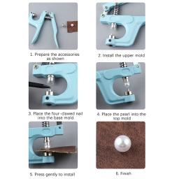 Resina Beads Pearl Setting Machine, Manual Press Machine para o vestuário, DIY Acessórios, Fixo, 5 tamanhos - Image 4