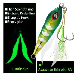 FSTK-Metal Jig Fishing Lure, Isca Artificial, Lento Passo Jig, Jigging Dart Jig, Colher Jig, Isca de Pesca, 30g, 40g, 60g, 80g - Image 4