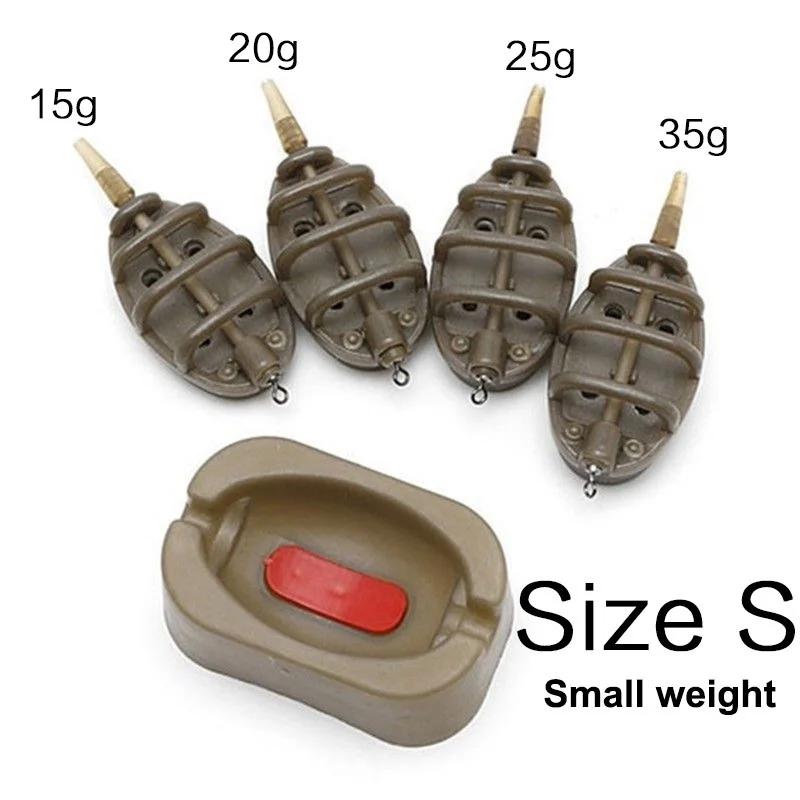 FLYSAND Método Inline Alimentador Molde Isca Lançador Isca Conjunto de Encanamento Ferramenta de Suporte de Isca de Pesca de Carpa 4 Alimentadores/Conjunto - Image 1